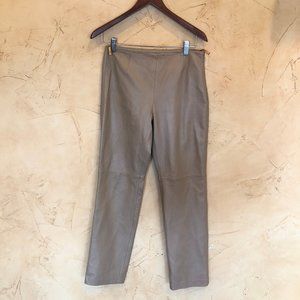 Tan leather pants